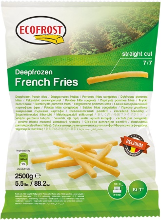 Картофель фри 7х7 прямой POMRACO (упаковка 2,5кг 1*4) Бельгия;